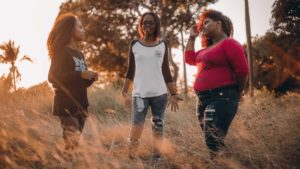 three women taking a photo near a tree, inpatient treatment for bipolar disorder, residential treatment centers for bipolar